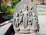 59 Kathmandu Gokarna Mahadev Temple Shiva Flanked By Two Figures 